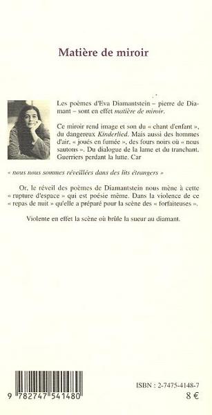 Matière de miroir (9782747541480-back-cover)
