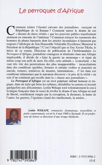 Le perroquet d'Afrique (9782747595865-back-cover)