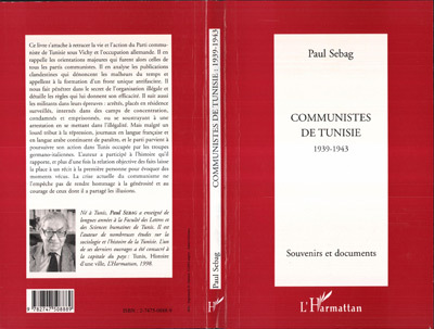 COMMUNISTES DE TUNISIE 1939-1943, SOUVENIRS ET DOCUMENTS (9782747508889-front-cover)