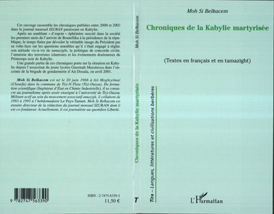 Chroniques de la Kabylie martyrisée, (Textes en français et en tamazight) (9782747563390-front-cover)