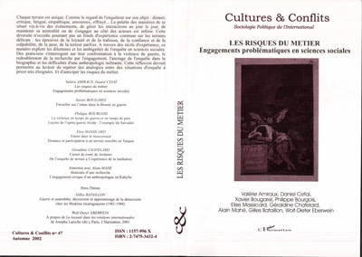 Cultures et Conflits, LES RISQUES DU MÉTIER, Engagements problématiques en sciences sociales (9782747534321-front-cover)