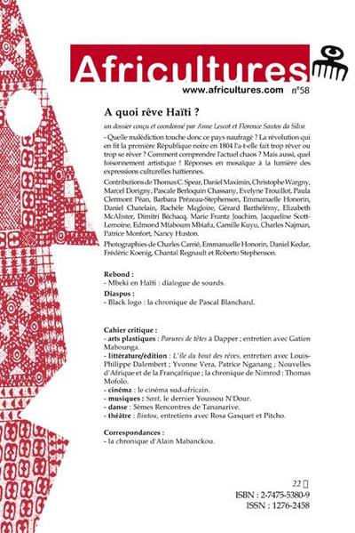 Africultures, A quoi rêve Haïti ? (9782747553803-back-cover)