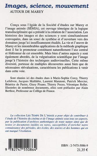 Images, sciences, mouvement, Autour de Marey (9782747550864-back-cover)