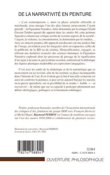 De la narrativité en peinture, Essai sur la Figuration Narrative et sur la figuration en général (9782747588041-back-cover)