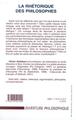 LA RHÉTORIQUE DES PHILOSOPHES, Essai sur les relations épistolaires (9782747521109-back-cover)