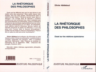 LA RHÉTORIQUE DES PHILOSOPHES, Essai sur les relations épistolaires (9782747521109-front-cover)