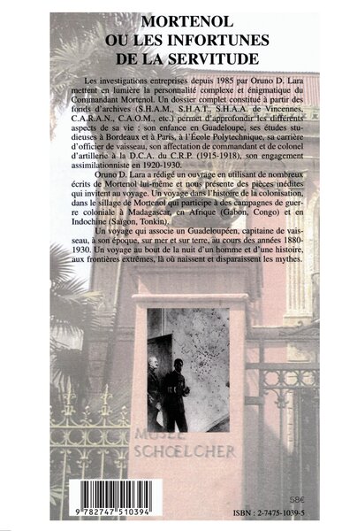 MORTENOL OU LES INFORTUNES DE LA SERVITUDE (9782747510394-back-cover)