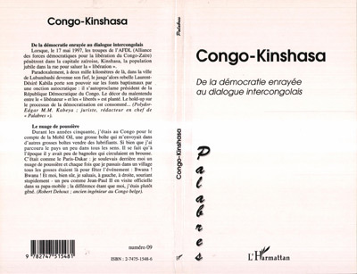 Palabres, CONGO-KINSHASA, De la démocratie enrayée au dialogue intercongolais (9782747515481-front-cover)