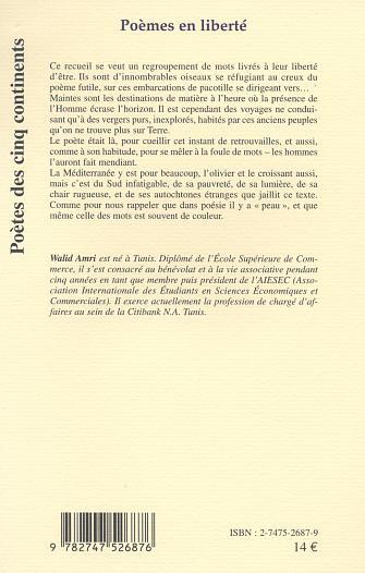 POÈMES EN LIBERTÉ (9782747526876-back-cover)