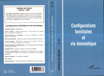 Cahiers du Genre, CONFIGURATIONS FAMILIALES ET VIE DOMESTIQUE (9782747515733-front-cover)