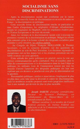 Socialisme sans discriminations (9782747578387-back-cover)