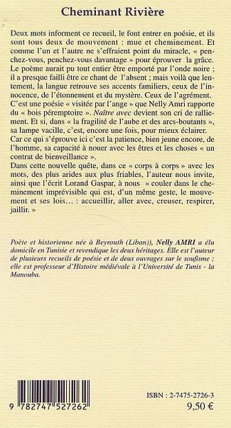 CHEMINANT RIVIÈRE (9782747527262-back-cover)