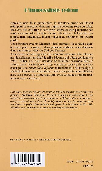 L'impossible retour (9782747549349-back-cover)