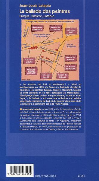 BALLADE DES PEINTRES, Braque, Bissière, Latapie (9782747540155-back-cover)