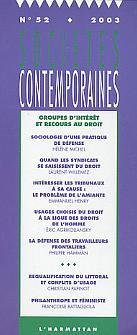 Sociétés Contemporaines, Groupes d'intérêt et recours au droit (9782747556545-front-cover)