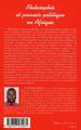 Philosophie et pouvoir politique en Afrique (9782747572231-back-cover)