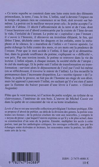 L'Infini rapproché par les cornes, précédé de Théorème (9782747540889-back-cover)