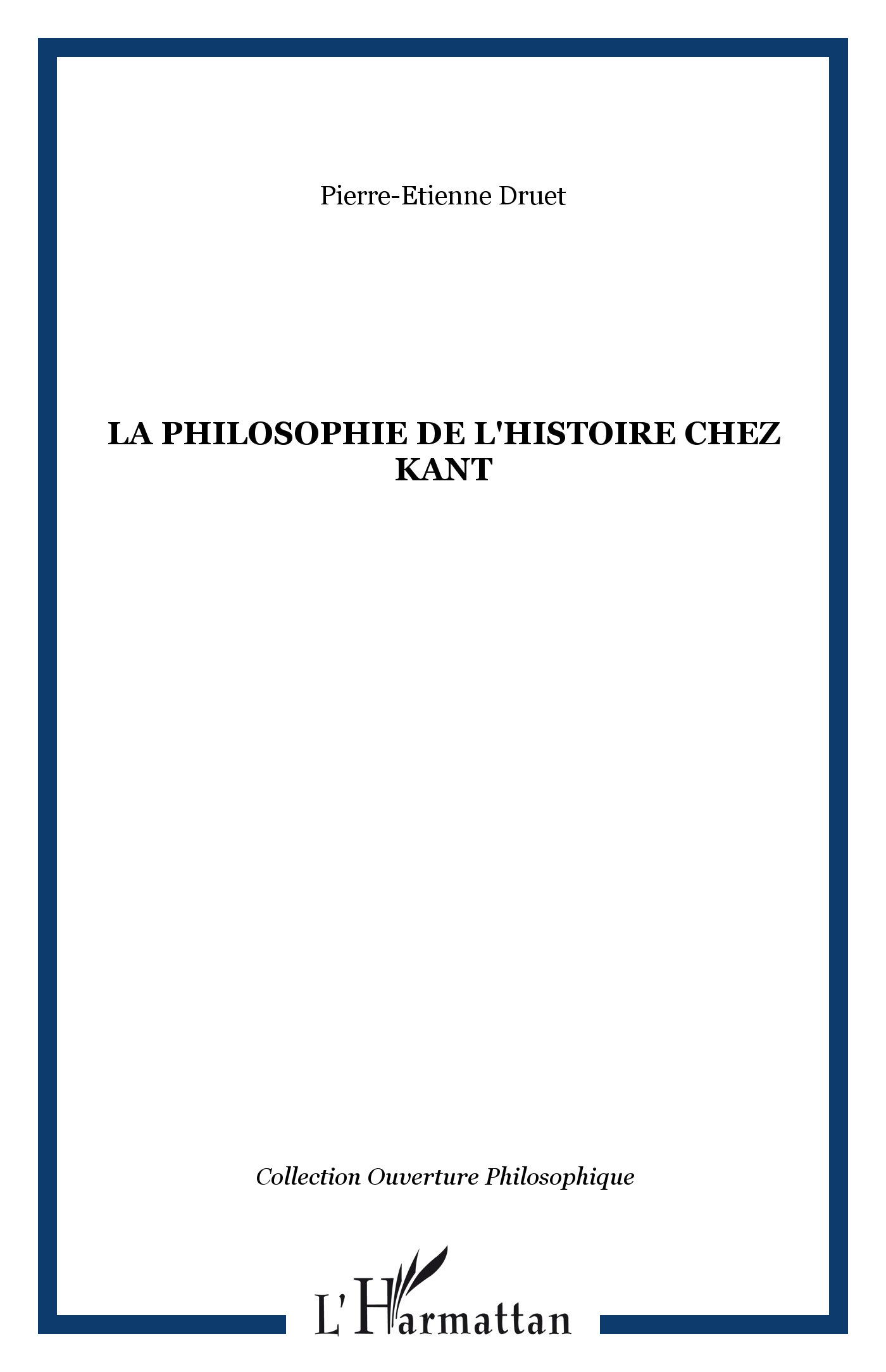 LA PHILOSOPHIE DE L'HISTOIRE CHEZ KANT (9782747523370-front-cover)