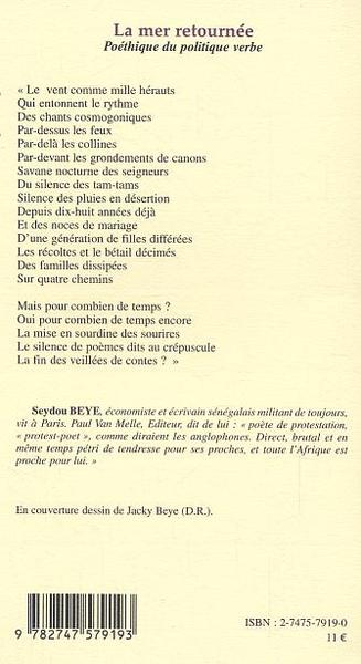 La mer retournée, Poéthique du politique verbe (9782747579193-back-cover)