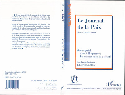 Le Journal de la Paix, APRÈS LE 11 SEPTEMBRE : LES NOUVEAUX ENJEUX DE LA SÉCURITÉ (9782747519052-front-cover)