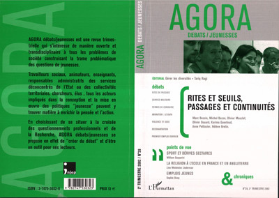 Agora - Débats / Jeunesses, Rites et seuils, passages et continuités (9782747530323-front-cover)