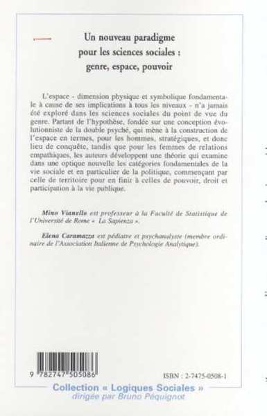 UN NOUVEAU PARADIGME POUR LES SCIENCES SOCIALES : GENRE, ESPACE, POUVOIR (9782747505086-back-cover)