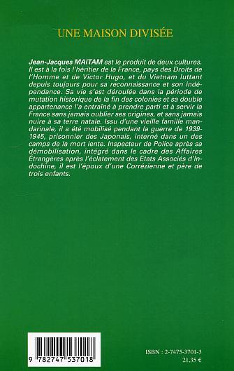 Une maison divisée (9782747537018-back-cover)