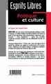Esprits Libres, LE CAPITALISME EST-IL NATUREL ?, Politique et culture (9782747505154-back-cover)