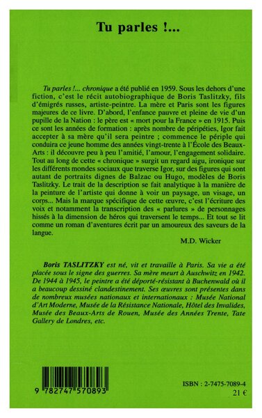 Tu parles ! (9782747570893-back-cover)