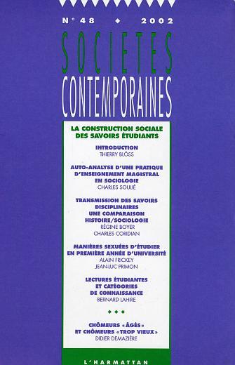Sociétés Contemporaines, La construction sociale des savoirs étudiants (9782747537612-front-cover)