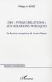 Des "public-relations" aux relations publiques, La doctrine européenne de Lucien Matrat (9782747557535-front-cover)