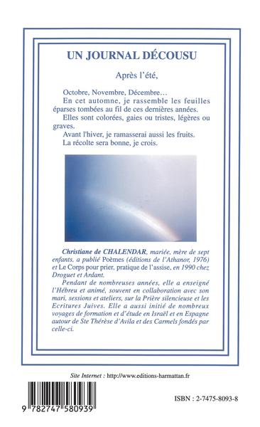 Un journal décousu (9782747580939-back-cover)