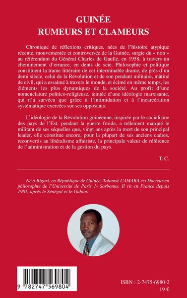 Guinée, rumeurs et clameurs (9782747569804-back-cover)
