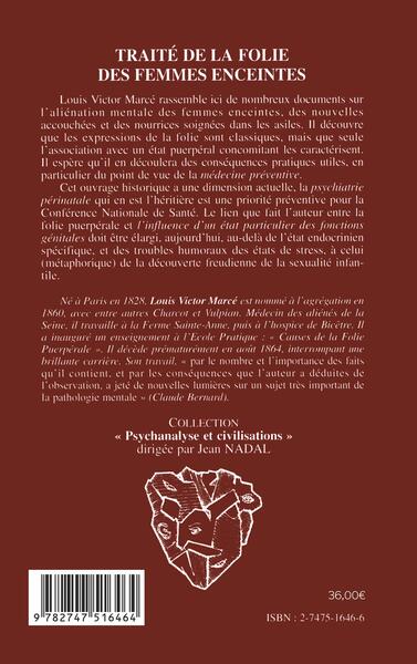 TRAITÉ DE LA FOLIE DES FEMMES ENCEINTES, Des nouvelles accouchées et des nourrices (9782747516464-back-cover)
