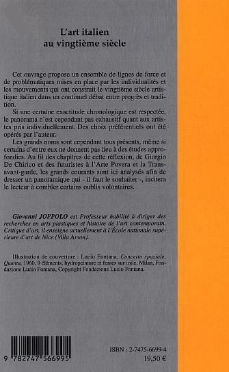 L'art italien au vingtième siècle (9782747566995-back-cover)