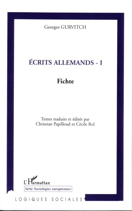 Ecrits allemands - I, Fichte (9782747598118-front-cover)