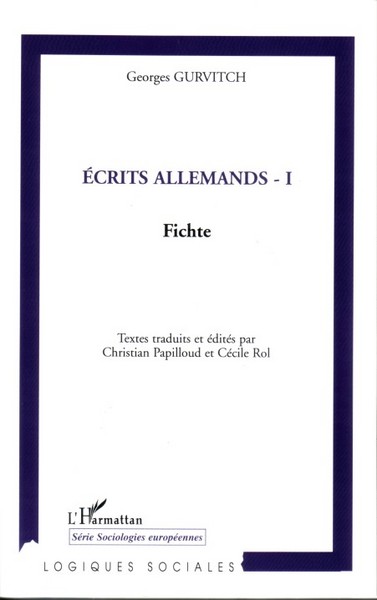 Ecrits allemands - I, Fichte (9782747598118-front-cover)