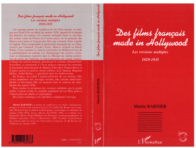 Des films français made in Hollywood, Les versions multiples 1929-1935 (9782747565783-front-cover)