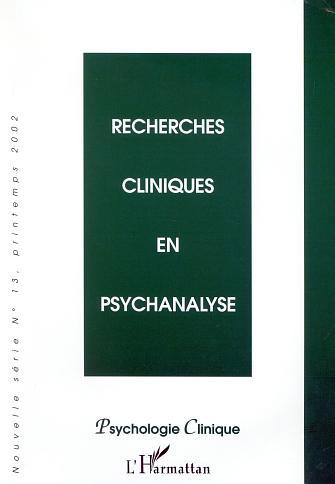 Psychologie Clinique, RECHERCHES CLINIQUES EN PSYCHANALYSE (9782747527880-front-cover)