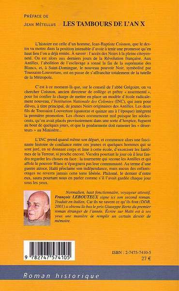 Les tambours de l'an X, Chronique d'un exil haïtien (9782747574105-back-cover)