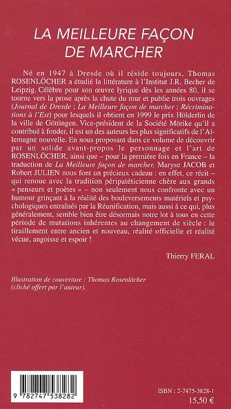 LA MEILLEURE FACON DE MARCHER, Voyage dans le Hartz (9782747538282-back-cover)