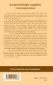 LA PSYCHOLOGIE ANGLAISE CONTEMPORAINE (9782747529983-back-cover)