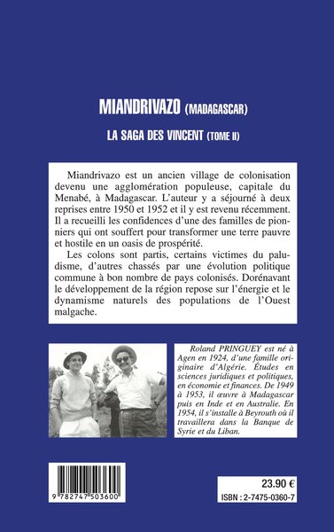 MIANDRIVAZO (Madagascar), La saga des Vincent - tome 2 (9782747503600-back-cover)