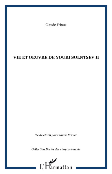 Vie et oeuvre de Youri Solntsev II (9782747582391-front-cover)
