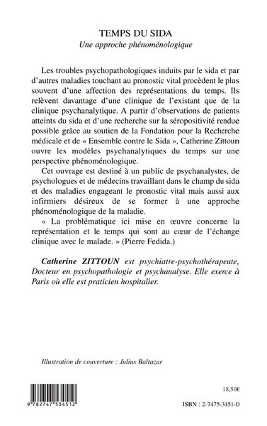 TEMPS DU SIDA, Une approche phénoménologique (9782747534512-back-cover)