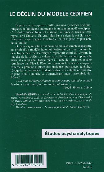 Le déclin du modèle oedipien (9782747569842-back-cover)