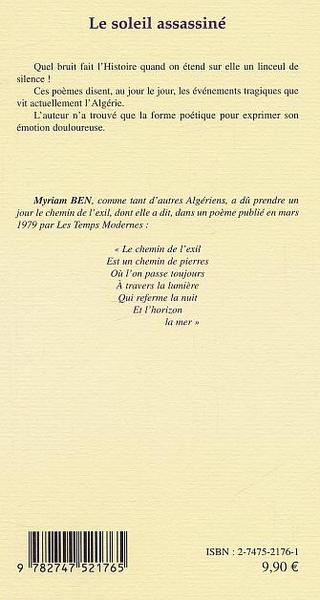 LE SOLEIL ASSASSINÉ (9782747521765-back-cover)