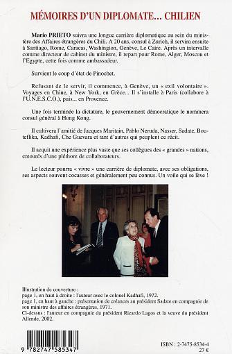 Mémoires d'un diplomate... chilien (9782747585347-back-cover)