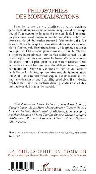 Philosophies des mondialisations (9782747554121-back-cover)