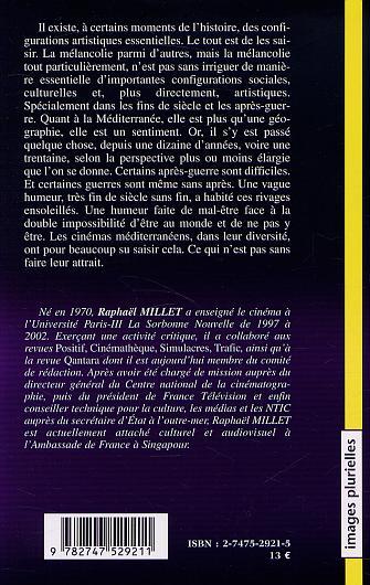 CINÉMA DE LA MÉDITERRANÉE, Cinémas de la mélancolie (9782747529211-back-cover)